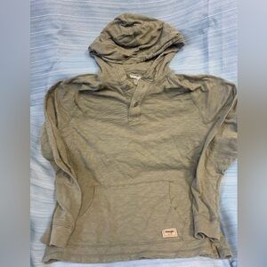 Wrangler Men's Olive Hooded Sweatshirt